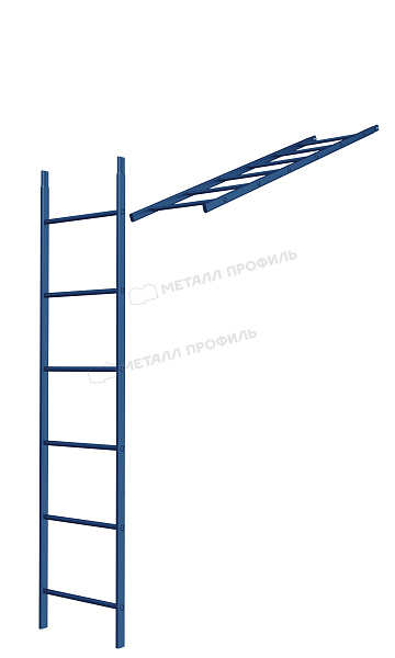 Лестница кровельная стеновая дл. 1860 мм без кронштейнов (5005) ― купить в Компании Металл Профиль по доступной цене.