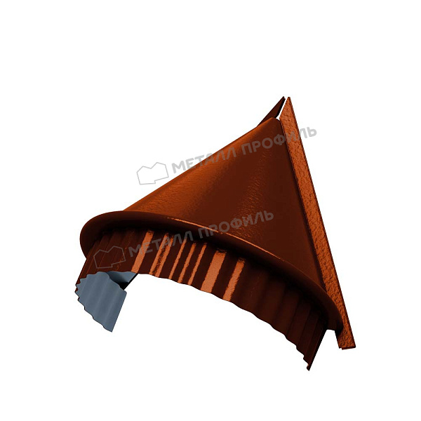 Заглушка конька круглого R80 конусная (AGNETA-20-Copper\Copper-0.5), заказать этот товар за 6265 тнг..